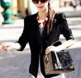 Bolsa Preta Leopardo